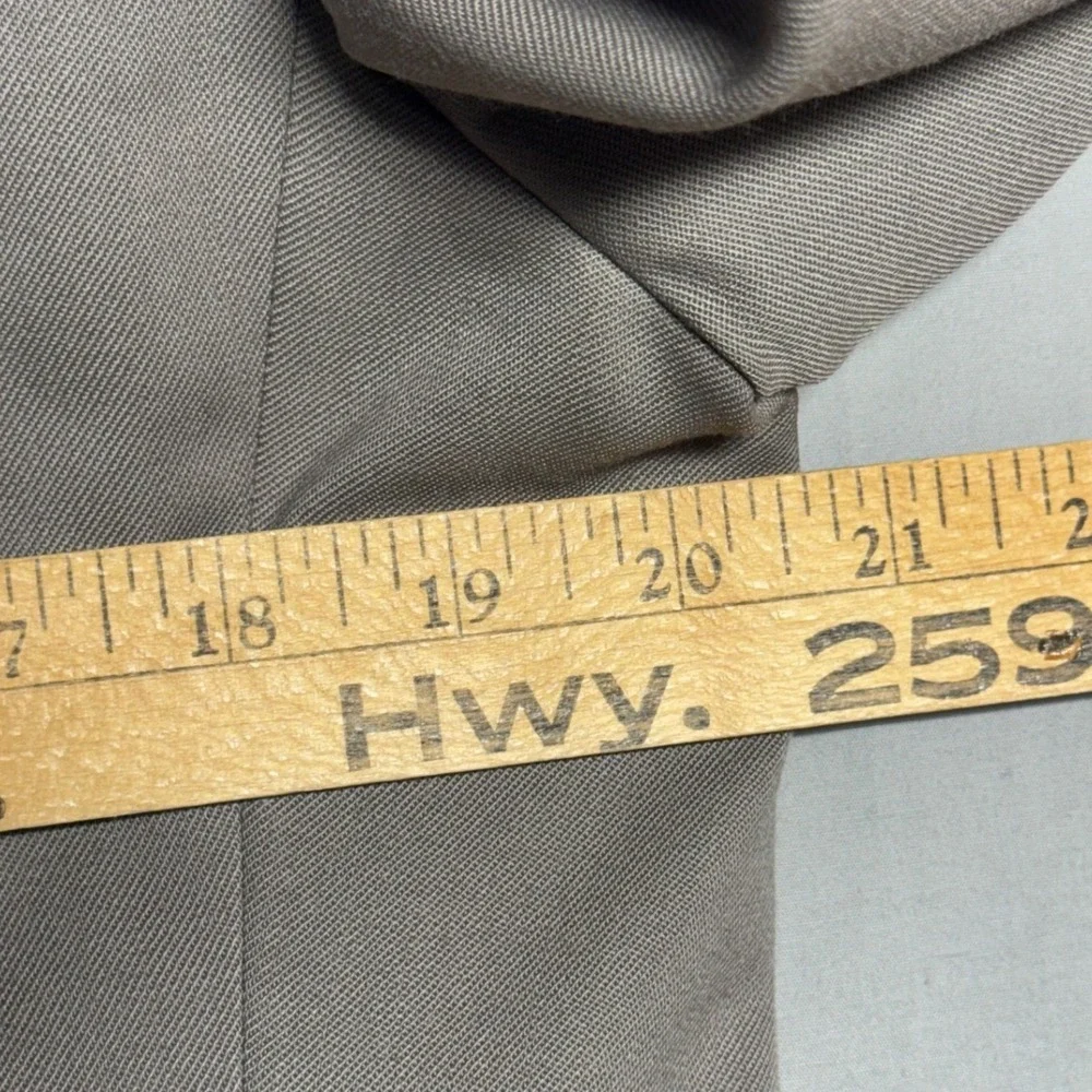 Christian Dior Monsieur Vintage Blazer 38R Taupe Gold Crest Buttons Union Made